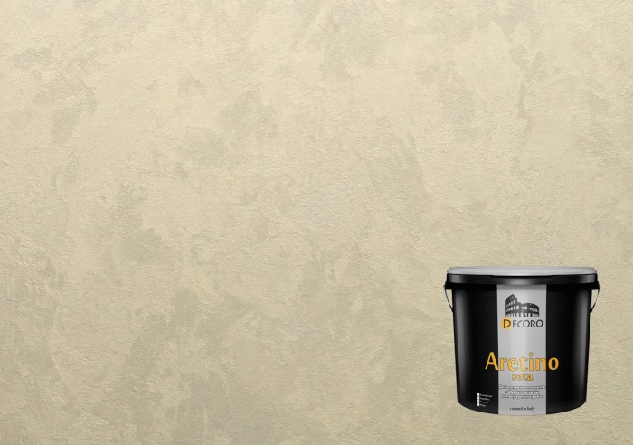 Aretino seta (Аретино сета) фактурная краска с перламутром, эффект шелка. Белое золото