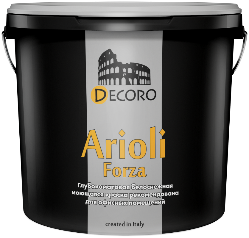 Arioli Forza (Ариоли Форза) краска стойкая, матовая, моющаяся, рекомендована для офисных и торговых помещений